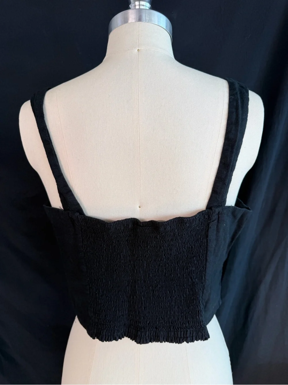 A New Day Black Sleeveless Square-Neck Crop Top - Picture 2 of 4